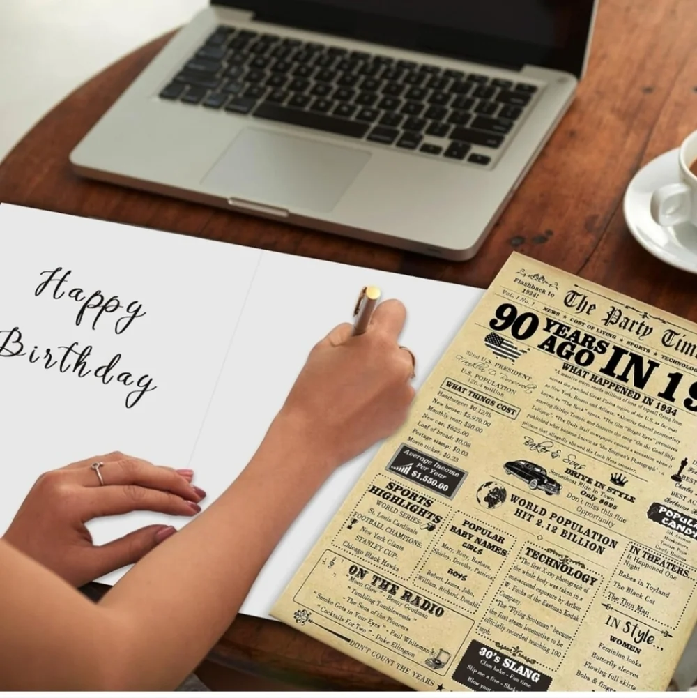 Vintage Style Birthday Card Year 1934